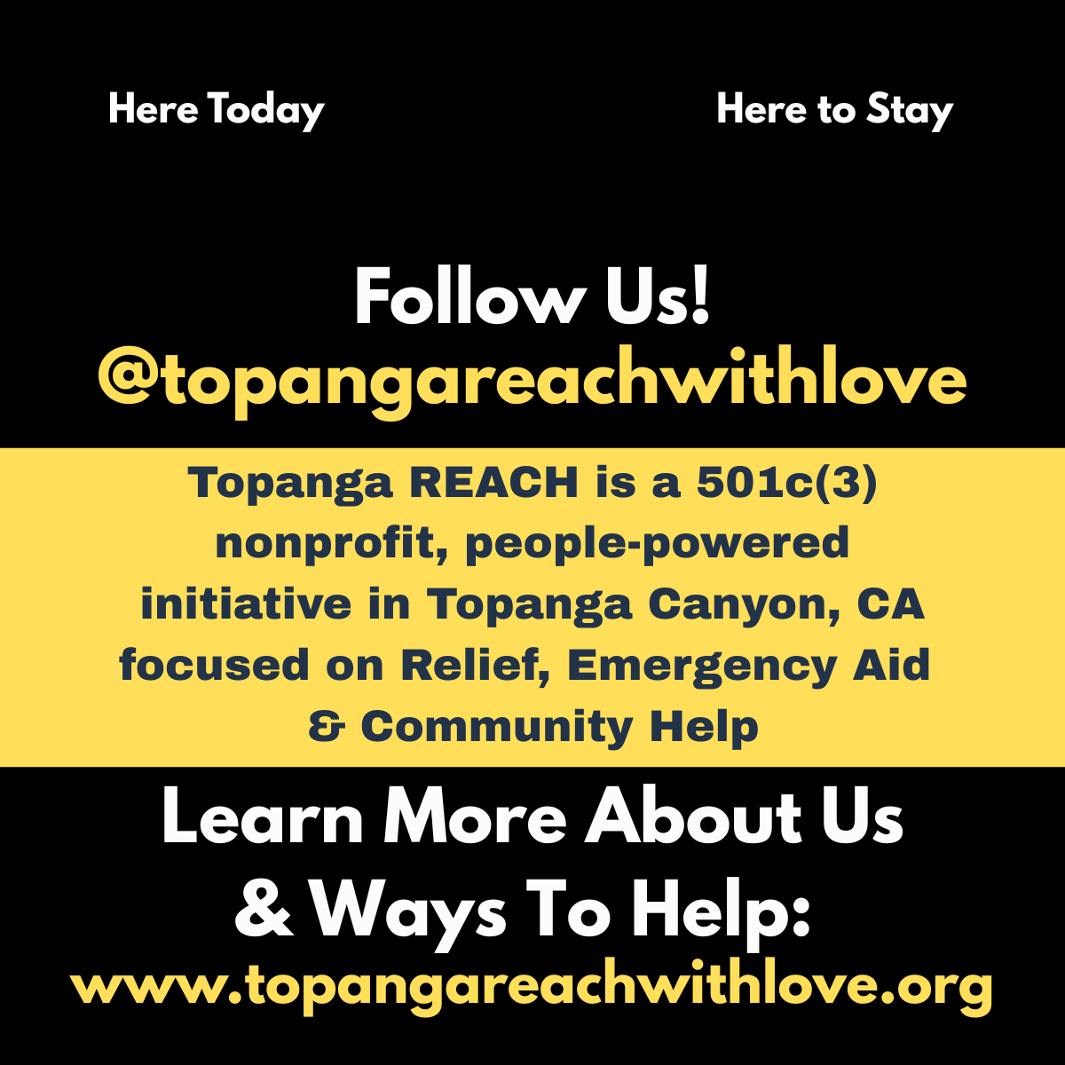 In person purchase of Official Topanga REACH Merch-$40